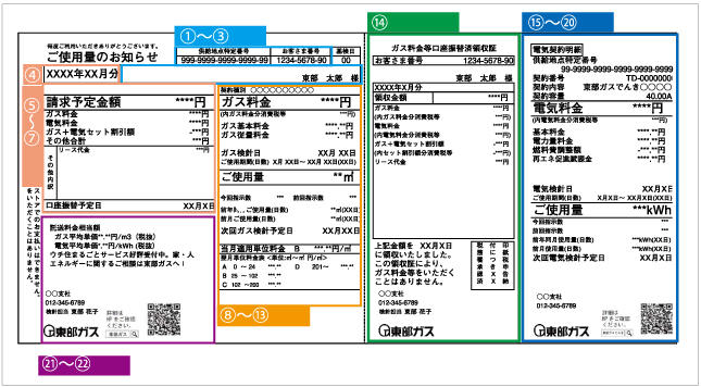 検針票（使用量のお知らせ）Image