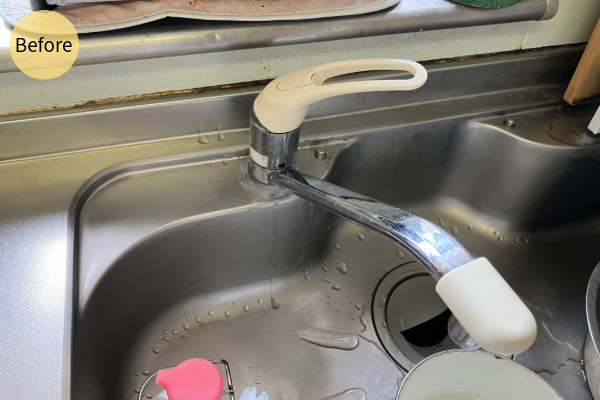キッチン水栓リフォームBefore