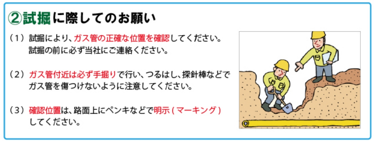②試掘に際してのお願い